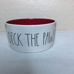 Rae Dunn “Deck the Paws” Holiday Dog/Cat Bowl